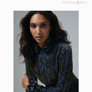 Carlisle Blue and Gold Sequin Blazer